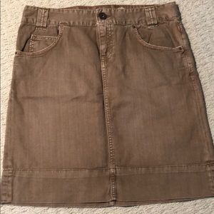 Gap brown denim skirt
